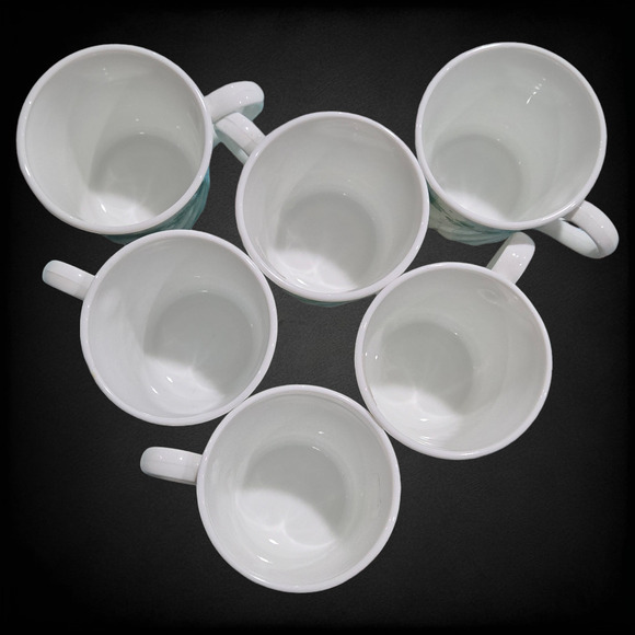 Vintage Corningware Callaway Ivy Mugs USA Made 8oz Coffee Cups Set of 6 - Picture 5 of 12